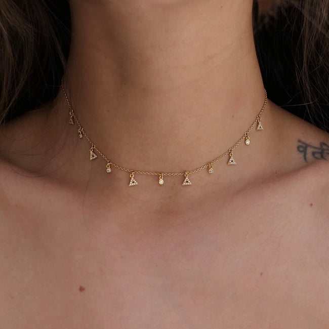 Diamond Charm Choker
